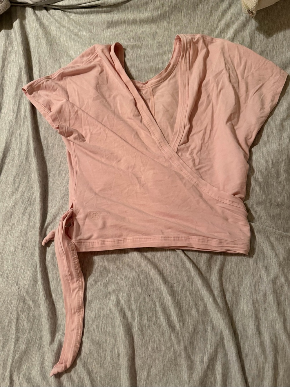 lululemon athletica It's a Tie Tee Pink Wrap Crop Top